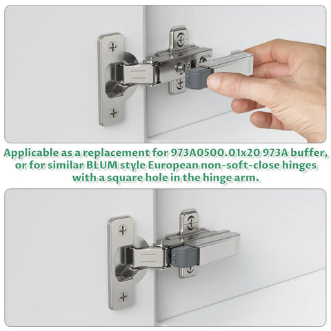 Installing Cabinet Hinge Damper Pack Of 20 For Blum Straight Arm Full Overlay Hinges With Nickel Plated Finish Replaces 973A0500.01
