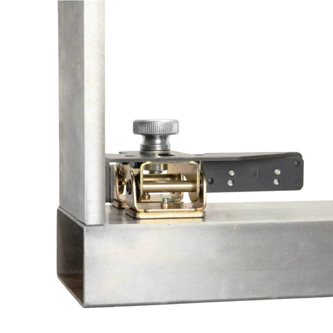 Side view of MagTab 2.0 Magnetic Tab Holder with 6 replaceable magnets, showing knurled grip and precision slotted bracket.