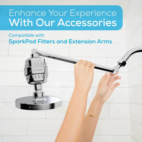 Installing High Pressure Rain Shower Head 6-Inch Round Chrome With Easy Toolless Install on shower arm.