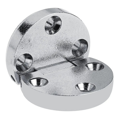 2 Pack Zinc Alloy Flap Hinges For Self Supporting Folding Tables Oval Hardware 10 Kg Max Load Silver Finish Durable Heavy Duty Table Hinges