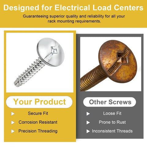 Panel Cover Screws Replacement Kit for Electrical Panels And Enclosures, Durable Steel vs Rusted Screw Comparison