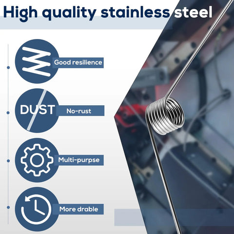 40 pcs stainless steel tiny torsion springs, 0.5 mm wire, 4.5 mm outer diameter, 120° deflection, for DIY repair