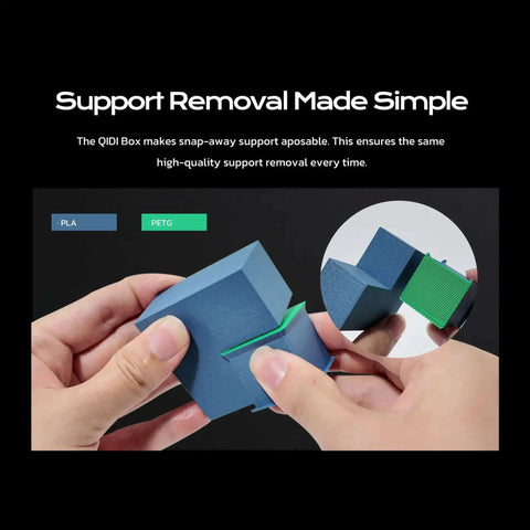 Support removal demonstration for Colorful 3D Printing System With 16 Color Multi Material Capacity For Q2 Q2C Printers