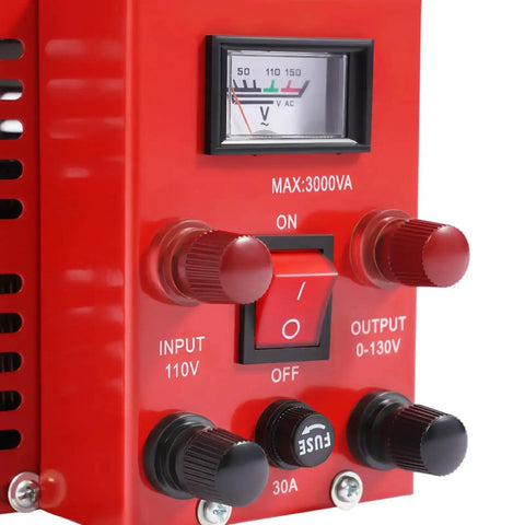 Beefy 3000W Variac Transformer With 0 To 130V Output 3000VA Metered Voltage Regulator Adjustable 30A Power Converter controls