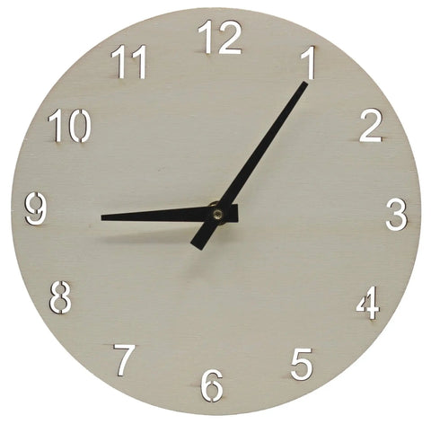 Unfinished Wood Clock Face for Crafts 9 Inch Round Blank with Laser Cut Numerals Make Your Own DIY Clock Kit for Painting