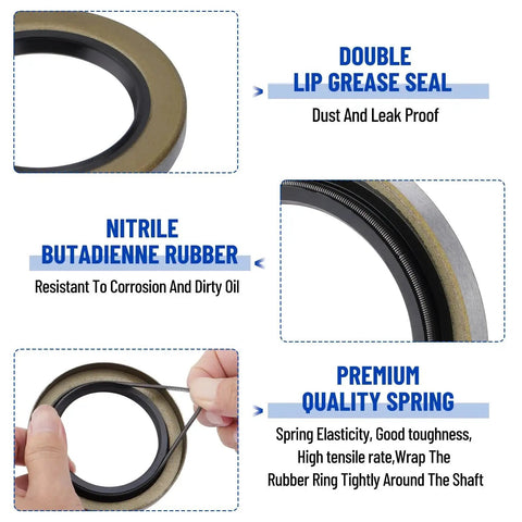 Boat Trailer Axle Bearing Kit Set For Tandem 5200 7000 Lb Axles With D42 Spindle Includes grease seal details