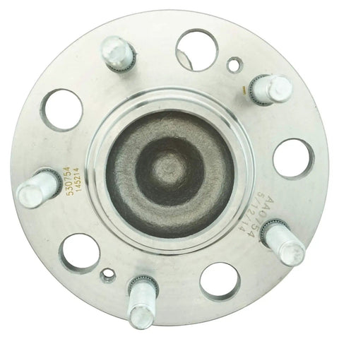 Front view of Rear Wheel Bearing And Hub Assembly Set Two Piece For Hyundai Azera Sonata Tucson Kia Cadenza Optima And Sportage
