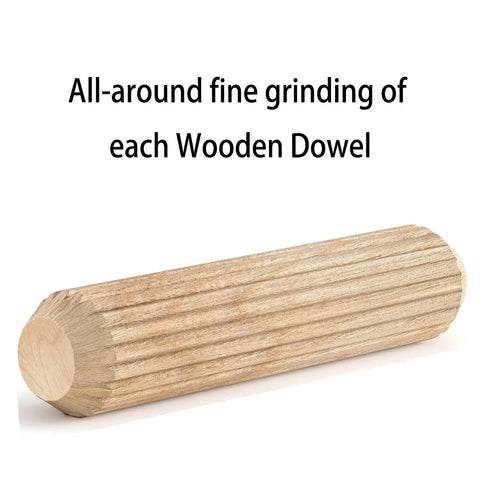 Dowel Pins One Quarter Inch By One And A Half Inch Fluted Hardwood Pegs For Woodworking And Model Building 100 Pack Pro Grade DIY Ready