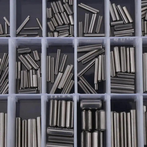 Heavy Duty Hollow Spring Pins Set 280 Pcs Stainless Steel Clamping Sleeves Assortment M1.5 Through M8 With Durable Storage Box