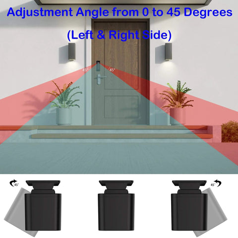 No Drill Doorbell Mount For Second Gen Video Doorbell Easy Install Adjustable 0 To 45 Degree Corner Mount Bracket Cover Holder Black