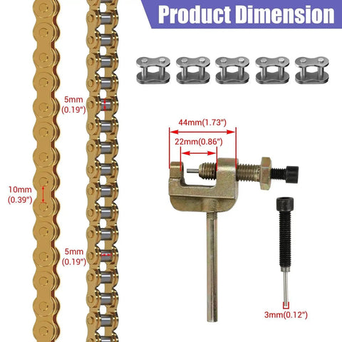 Mini Bike Chain Breaker Tool For 35 Chain Replacement Compatible With Coleman CT100U CC100X Doodle Bug DB30 Parts