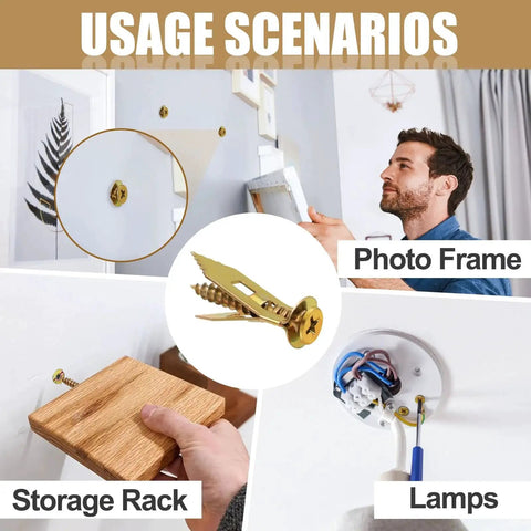 Self Drilling Drywall Anchors With Screws Kit For Drywall And Sheetrock Heavy Duty Metal Expansion Wall Anchors