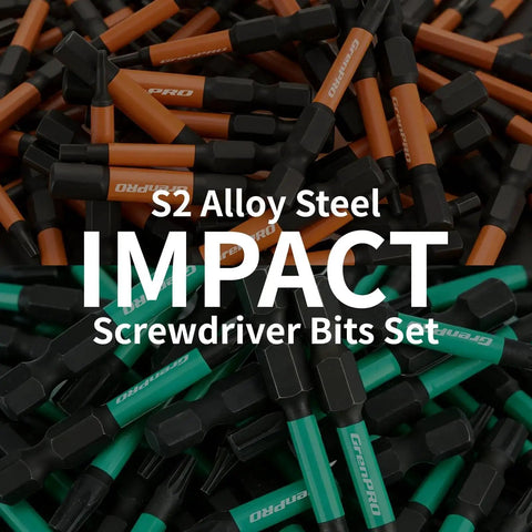 Impact Screwdriver Bits Set 35Pcs 2 Inch Magnetic S2 Steel CNC Machined With One Quarter Inch Hex Shank In Pile