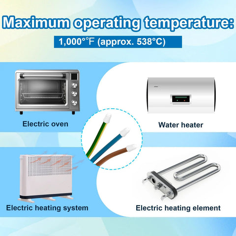 Ceramic wire connectors set, 50pcs, porcelain twist caps and ceramic nuts for heating systems, small size, up to 1000°F