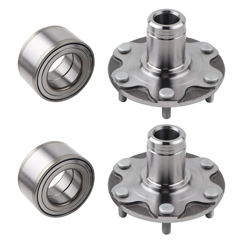 Two Front Wheel Hub Bearing Assemblies With ABS Sensor For Toyota 4Runner 1996 To 2002 Sequoia 2001 To 2007 Tacoma 1995 To 2004 And Tundra 2000 To 2006 Replacement 4350204040 9036954001