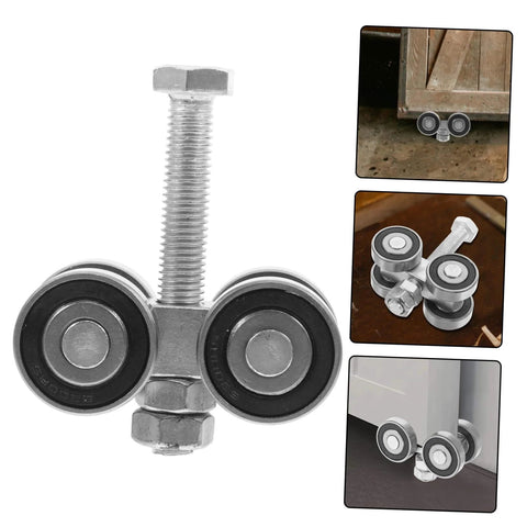 Stainless Steel Double Bearing Sliding Door Caster Wheel Kit For Ultra Smooth Rolling, Heavy Duty Track Roller Pulley With High Load Capacity