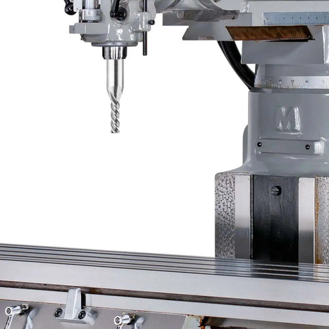 CNC machine with Dope 5 Pack One Eighth Inch HSS End Mills With Four Flute CNC Milling Cutter for Wood Steel Titanium shown installed