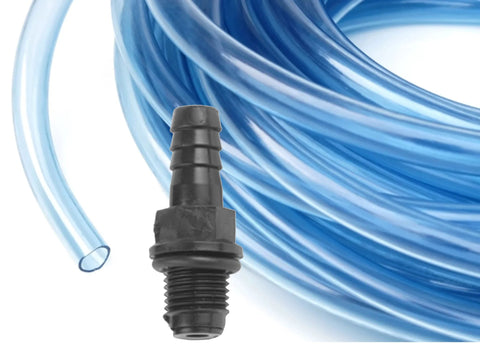 Little Giant CV-10 check valve, black plastic, 1/4 in MNPT x 3/8 in barb
