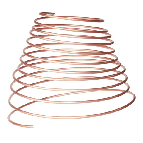 Copper-coated rust-proof brake line coil, 25 ft, 3/16 in tubing for brake or fuel system