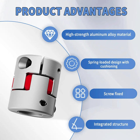 Aluminum Alloy Plum Flexible Shaft Coupling For CNC Servo Motors, Zero Backlash Spider Coupler with product advantages