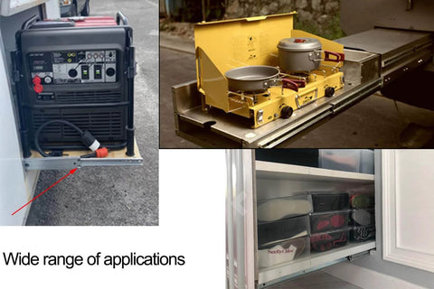 40 Inch Heavy Duty Drawer Slides Set With Screws, 500 Lb Capacity, Side Mount Full Extension used in various applications