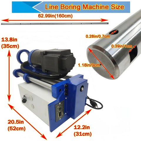 Portable Line Boring Machine 110V Pro Grade Drilling Tool For Precise Hole Work Adjustable 35mm To 80mm Hole Diameter