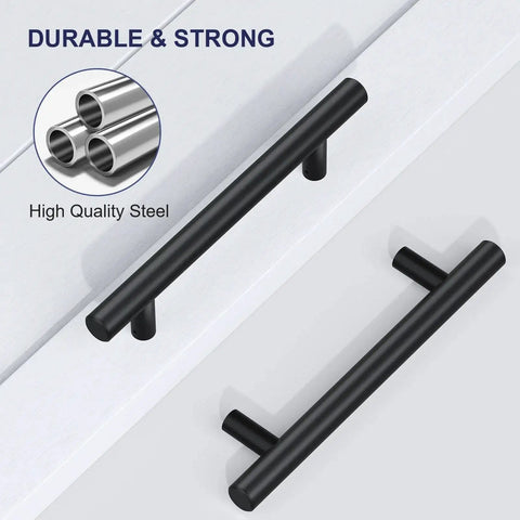 12 Inch Push Pull Sliding Barn Door Handle Double Sided Black Finish Carbon Steel Construction for Easy Inside Outside Operation