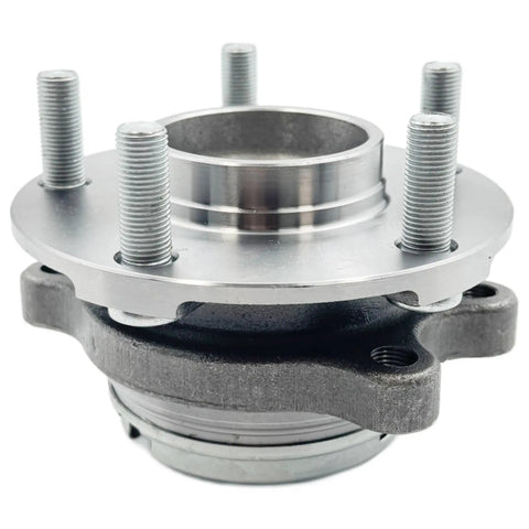 Front view of Two Piece Front Wheel Hub And Bearing Assembly Set For Altima 2007 2018 Maxima 2009 2019 Pathfinder 2013 2019