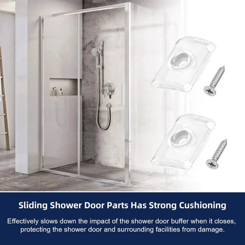 Glass Shower Door Bumpers For Sliding Doors With Screws, Wall Jamb Stopper Replacement Parts For Shower Enclosures