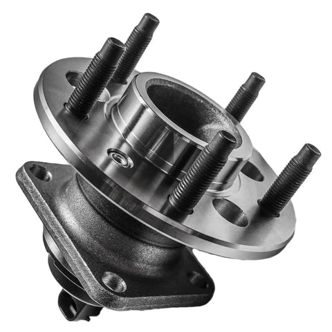 Pair Rear Wheel Hub Bearing Assemblies Replacement for Chevy Malibu, Pontiac Grand Am, 5 lug hub with ABS sensor cap