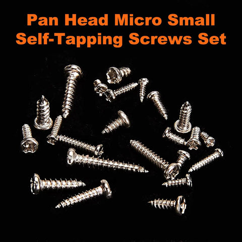 Nickel Plated M1.2 M1.4 M1.5 M2 Round Pan Head Tapping Screws Kit For Laptop Notebook Electronics Repair 1100 Pieces 24 Types Phillips Small Screw Set For Computer Repairs