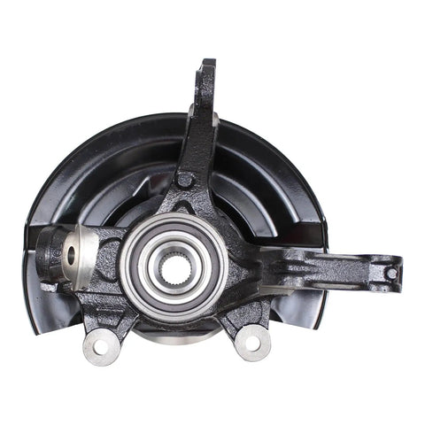 Front view of Front Left Steering Knuckle And Wheel Bearing Hub Assembly For Honda CRV 2007 2009 2.4L L4 Direct Fit Replacement