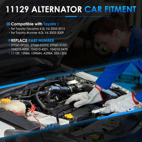 Replacement Car Alternator For Toyota Tacoma 2005 2015 And 4Runner 2003 2009 4.0L V6 High Output Auto Alternator installation