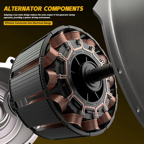 Close-up of internal components of Drop In High Output Alternator for Hyundai Elantra 2011 Through 2017 And Kia Forte Forte5 Forte Koup Soul 2012 Through 2016 1.8L 2.0L L4 Replaces 11610N FG10T011 37300-2E210 3730023650RU 2610428 2618577