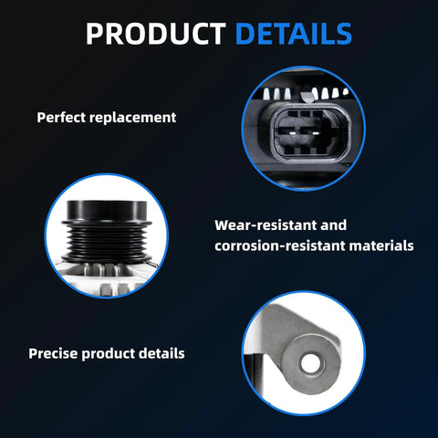 Close-up of Drop In 150A 12V Alternator Replacement For Impala ATS And Buick Regal 2014 To 2019 And 2014 To 2017 Direct Fit