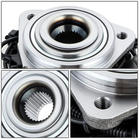 Front Wheel Bearing Hub Assembly With ABS Sensor Plug And Cable For Jeep Commander Grand Cherokee 2005 To 2010, close-up view