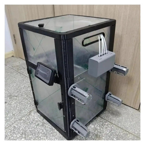 Clear 3mm Polycarbonate Enclosure Panel Kit With Screw Pack For Adventurer AD5X 3D Printer, transparent PC sheets showing high strength panels.
