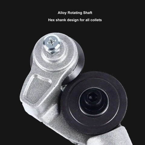 Close-up of Electric Drill Refitting Plate Shears Attachment for Thin Iron Sheets 40mm Ti Steel Cutter Disc, hex shank design visible