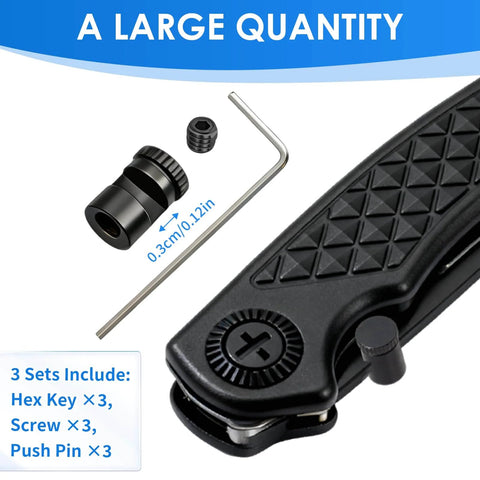 9 Piece Universal Quick Open Thumb Studs Replacement Set For EDC Knives Easy One Hand Flip Upgrade With Hex Wrench Compatible