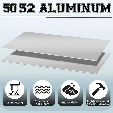 2 Pack 5052 Aluminum Sheet Metal 12 By 24 Inch Plate One Eighth Inch Thick Rectangle Panels for DIY Crafts and Metalwork