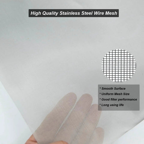 Industrial Grade 304 Stainless Steel Mesh Screen 200 Mesh For Filtration And DIY Projects YAGJIA in hand view.