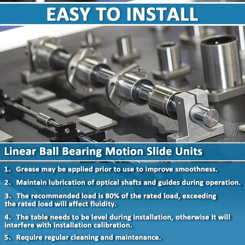 SW4G 1/4 Inch Ball Linear Bushing Bearing With Double Sided Rubber Seals For Pro CNC And 3D Printer Motion installed on machine