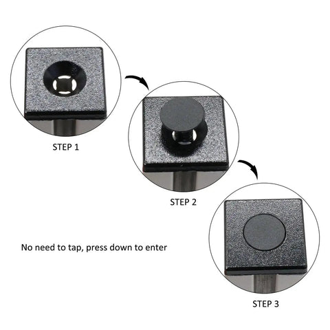 10 Pack Aluminum Extrusion T Slot End Cap Brackets For 10 By 10 And 25 Series Universal Fit 1 Inch by 1 Inch installation guide