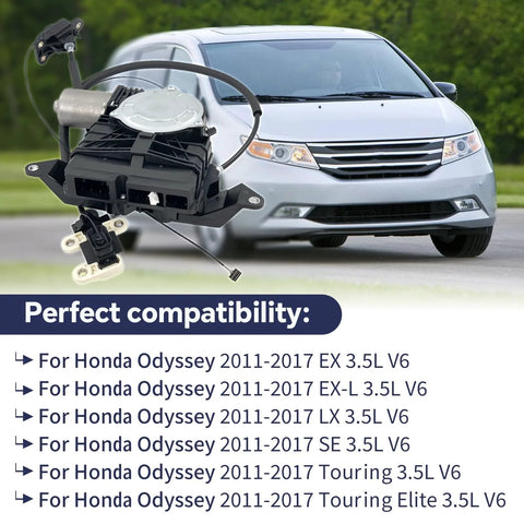 Right Passenger Side Power Sliding Door Motor Assembly With Cable Harness For Odyssey 2011-2017 3.5L V6, compatibility chart