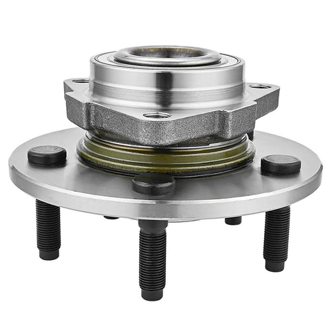 Front view of Front Wheel Hub And Bearing Assembly For Dodge Ram 1500 Non ABS 5 Lug 2002 2003 2004 2005 2006 2007 2008 Replacement Wheel Hub Bearings