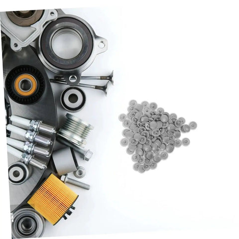 Grey Screw Cover Caps 500 Pack Durable Plastic Thread Protectors for Cabinets and Furniture