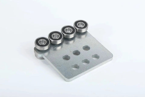 Image of Eight Wheel Hoist Trolley Assembly With Eight Bearings, 2900 Lb Load Capacity, for 1-5/8 Inch Strut Channel.