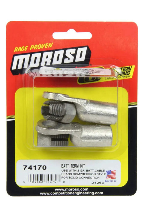 Vehicle Battery Cable Terminal Remote Fitting End Kit 3/8 Opening 2 Pack in plastic packaging