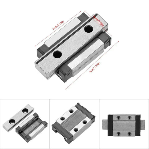 Miniature Linear Rail Guide 9mm Wide Slide Block For Pro-Grade Precision Motion In Automatic Equipment, bearing steel detail view