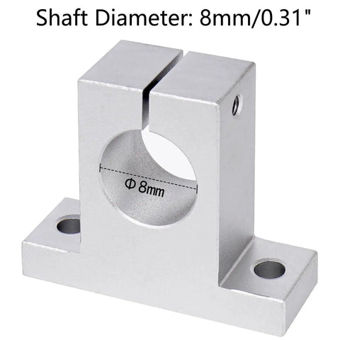 4 Pack SK8 Aluminum Linear Motion Rod Supports For 8mm Shafts Rail Guide Clamps With 5mm Mount Holes Corrosion Resistant